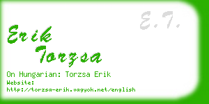 erik torzsa business card